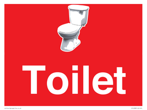 Toilet Dementia Friendly Sign Red